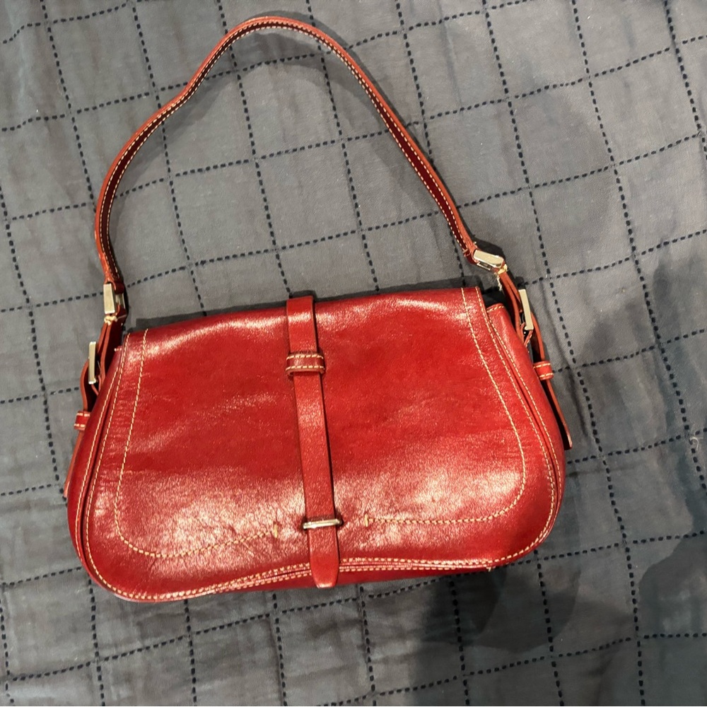 A. Giannetti Red Genuine Leather Women's Bag